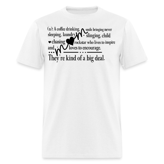 Coffee Drinking Mom Definition T-shirt - white