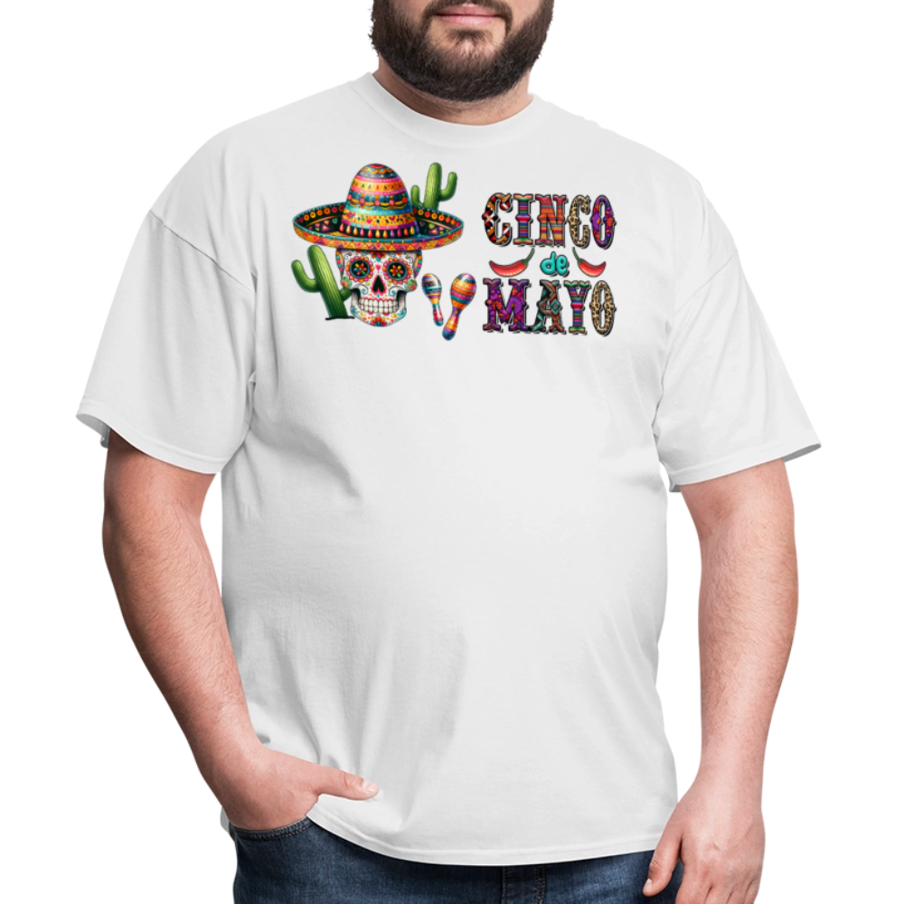 Cinco de Mayo Party Outfit Mexican Sugar Skull T-shirt - white