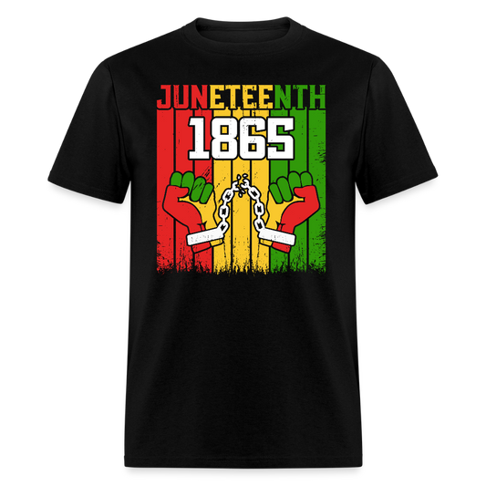 Juneteenth 1865 Shirt Black History Pride Unisex T-shirt - black