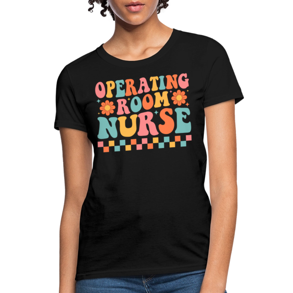 Groovy Operating Room Nurse T-Shirt - black