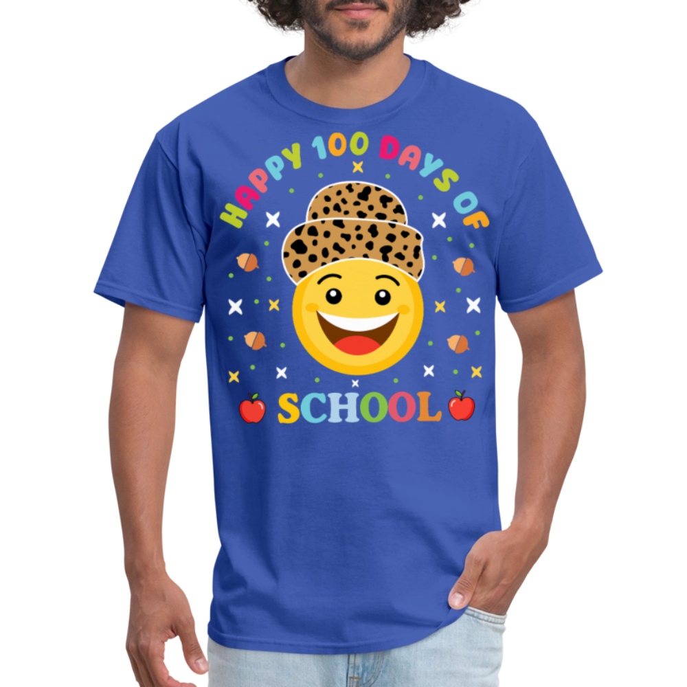 Leopard Print 100 Days Of School Shirt For Teachers Unisex T-Shirt - royal blue