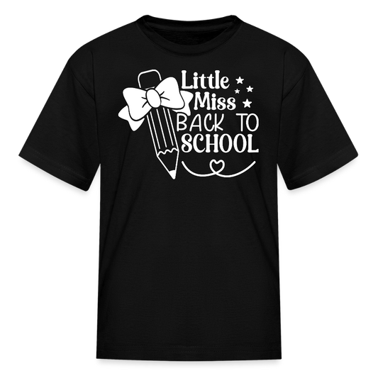 Little Miss Back To School Kids' T-Shirt - black