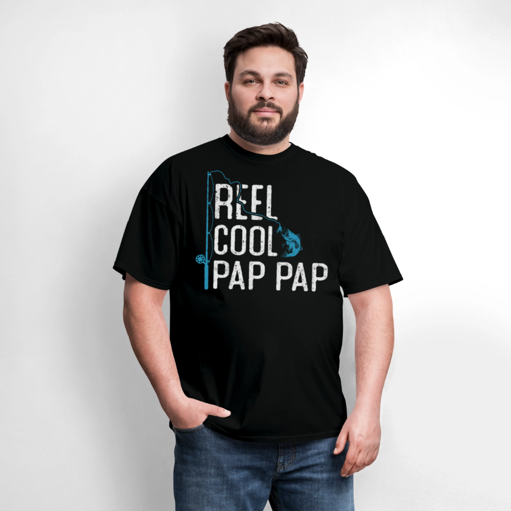Reel Cool Pap Pap Fishing Gifts T-shirt - black