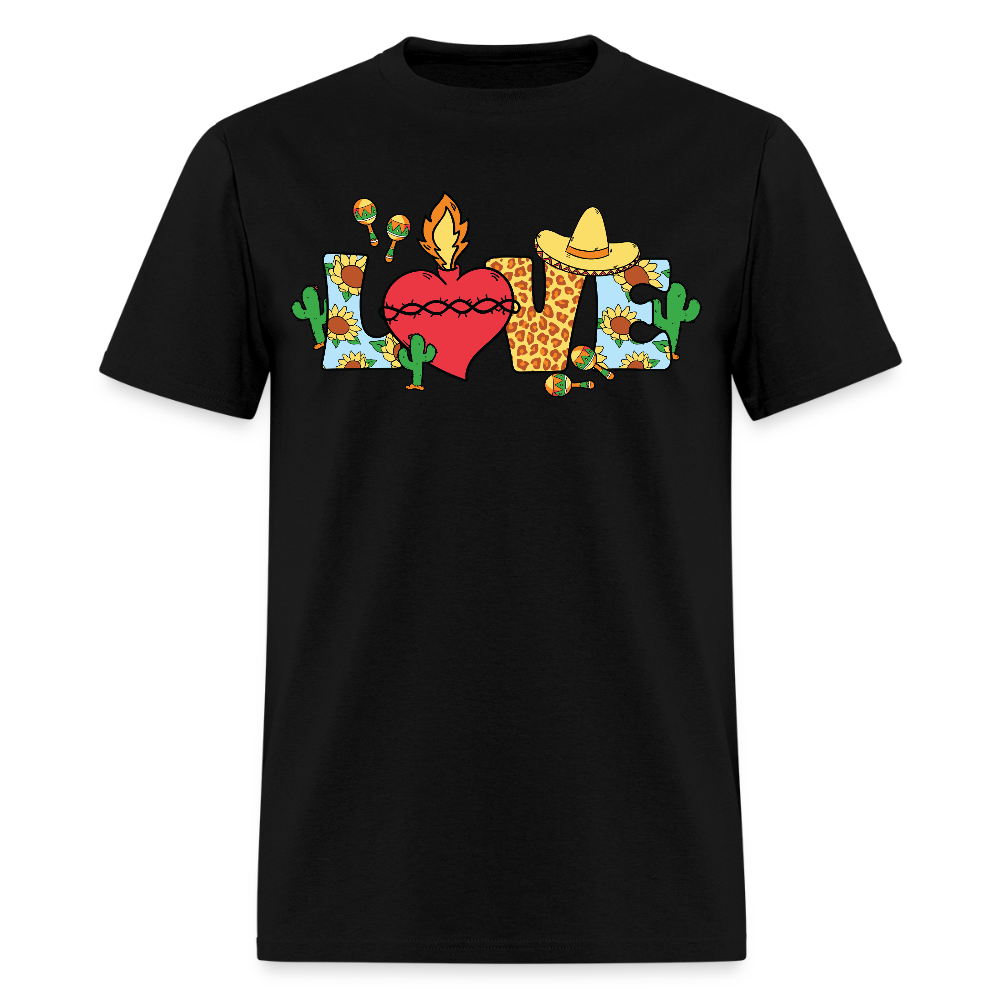 Cinco de Mayo Aesthetic Tee Mexican Fiesta Love T-shirt - black