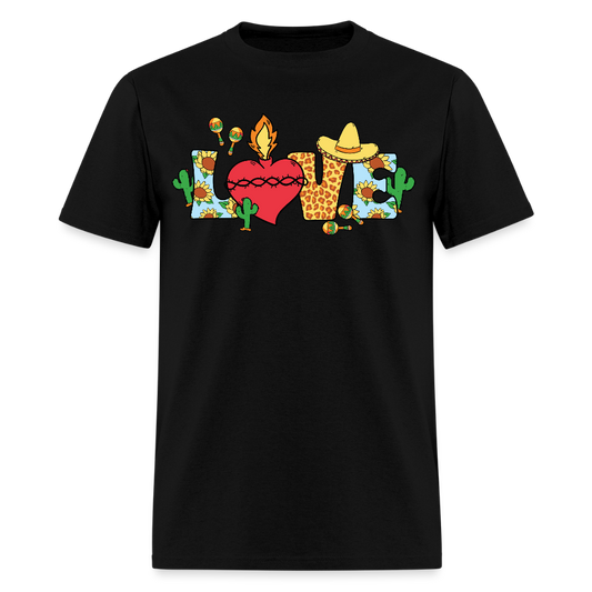 Cinco de Mayo Aesthetic Tee Mexican Fiesta Love T-shirt - black