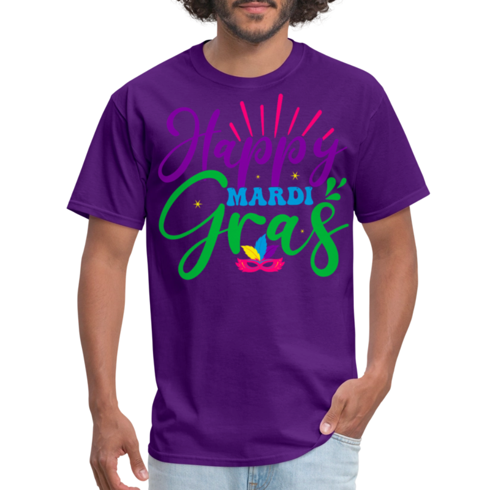 Happy Mardi Gras Party Unisex Classic T-shirt - purple