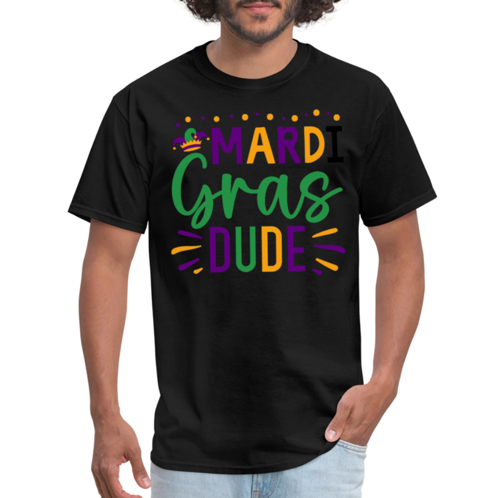 Funny Mardi Gras Shirts For Men Festive Holiday T-shirt - black