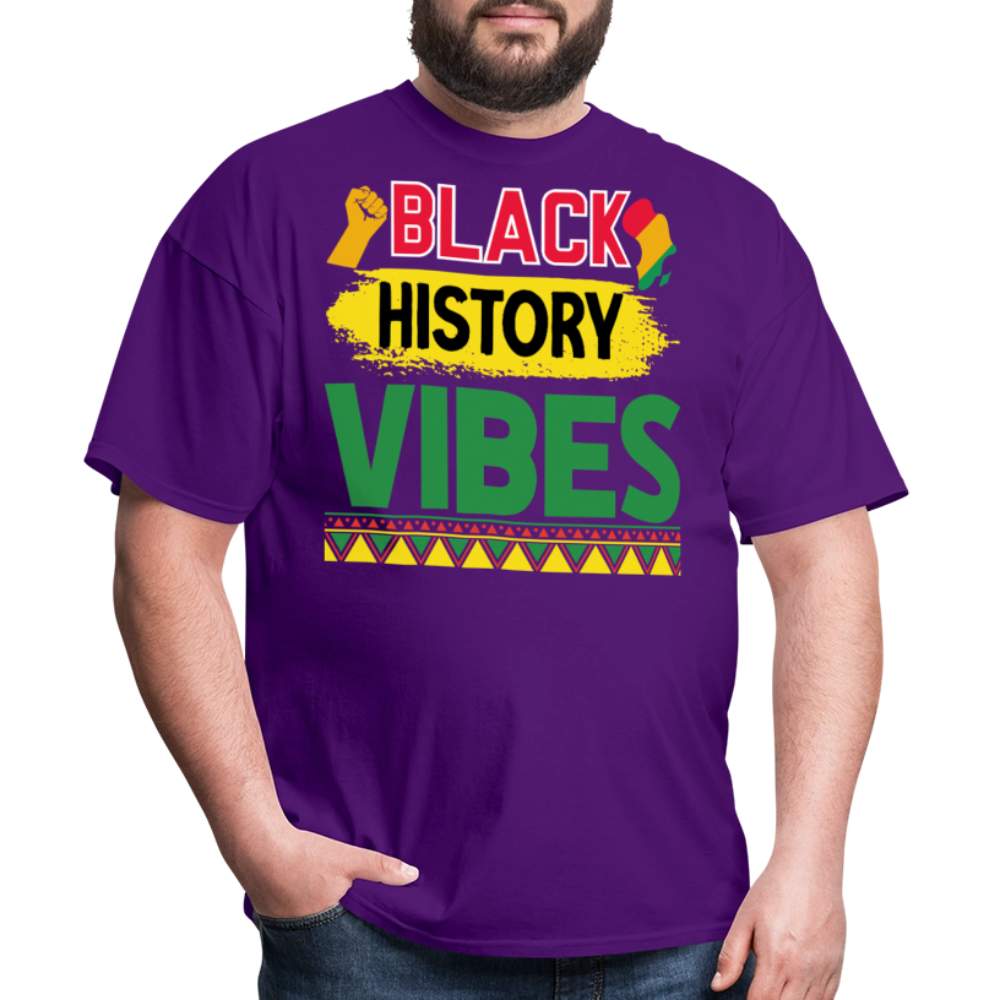 Black history vibes Shirt For Celebrations Black History Month T-shirt - purple