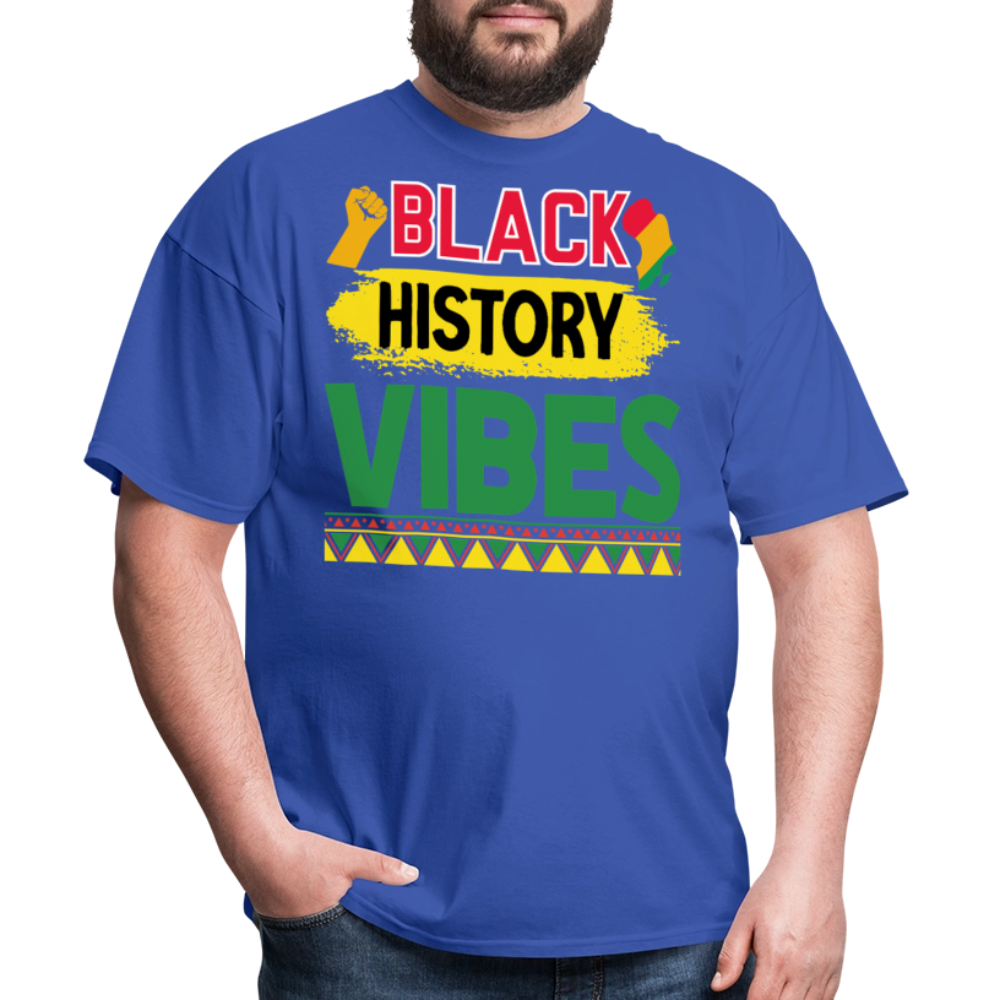 Black history vibes Shirt For Celebrations Black History Month T-shirt - royal blue