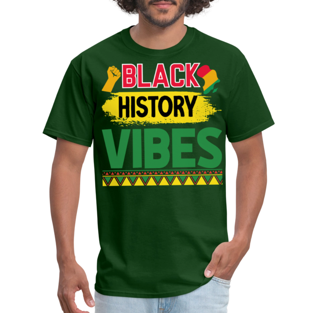 Black history vibes Shirt For Celebrations Black History Month T-shirt - forest green