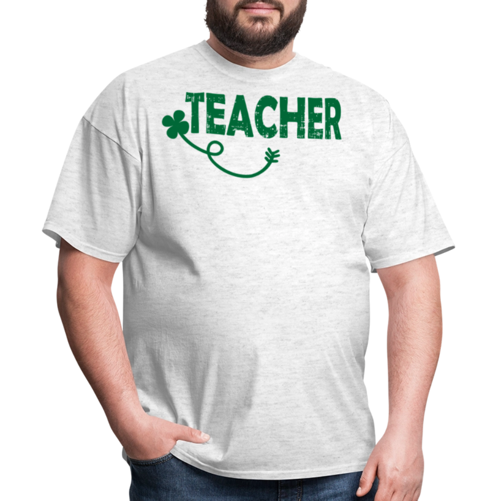 Lucky teacher St. Patrick’s Day T-shirt - light heather gray