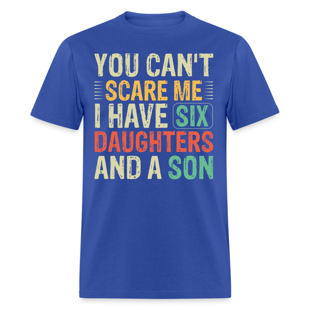 Gifts For Parents With Six Daughters And A Son Fathers Day T-shirt - royal blue