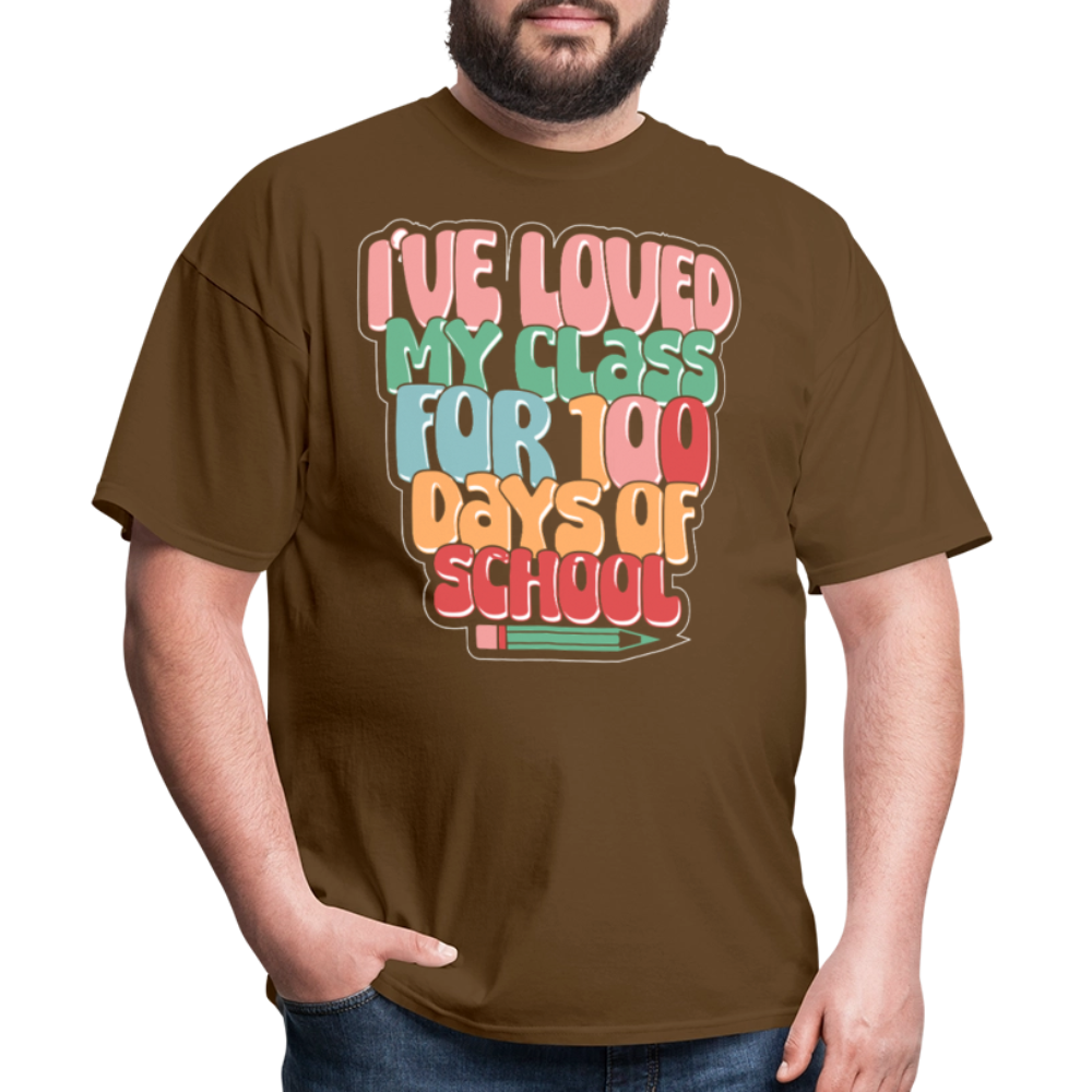 100 Days Of School Tee For Teachers 100 Days Of Learning Teacher T-shirt - brown