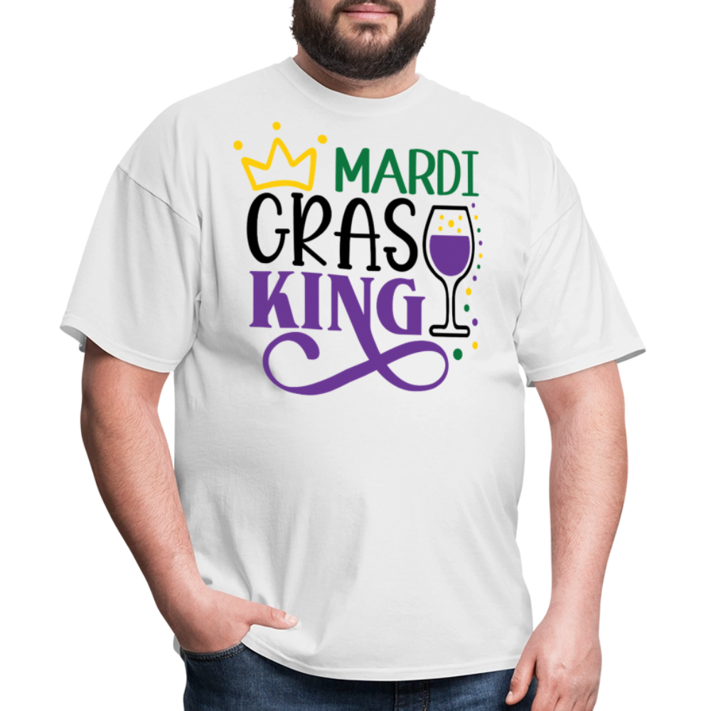 Funny Mardi Gras Party Outfit for Guys Mardi Gras Drinking T-shirt - white