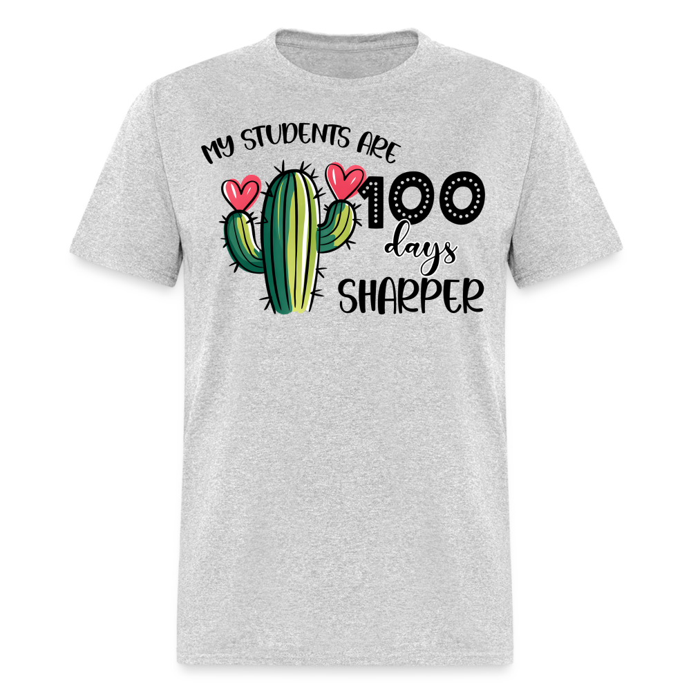 100th Day Of School Outfit For Teachers Cactus Theme 100 Days T-shirt - heather gray