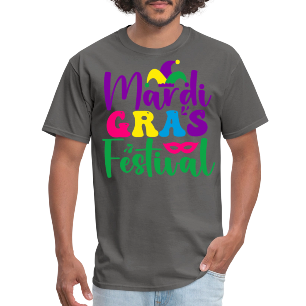 Funny and Stylish Mardi Gras Celebration Unisex T-shirt - charcoal