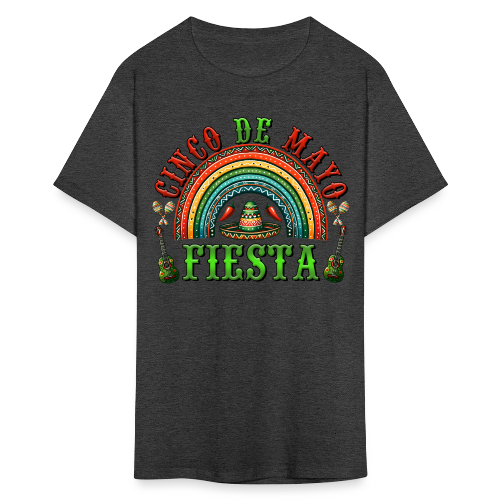 Mexican Culture-inspired Festival Tees Cinco de Mayo Fiesta T-shirt - heather black