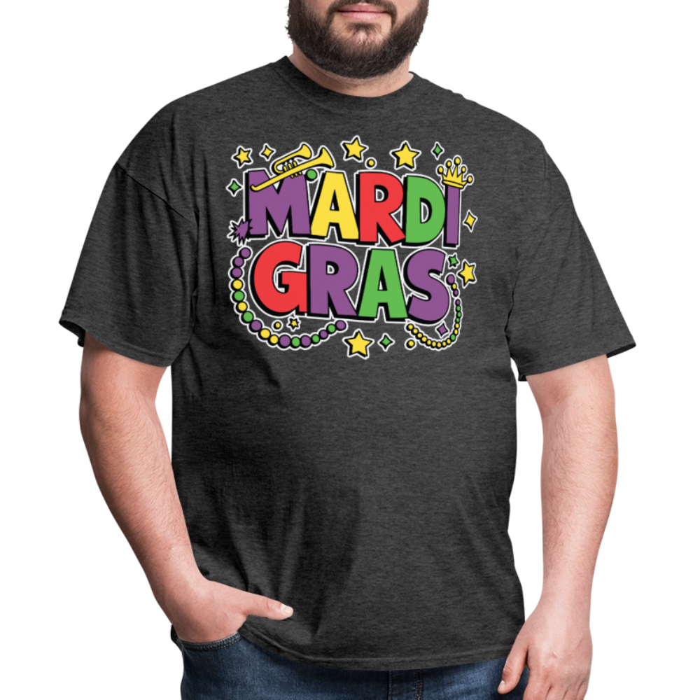 Funny Mardi Gras Shirt For Parade Lovers New Orleans Festival T-shirt - heather black