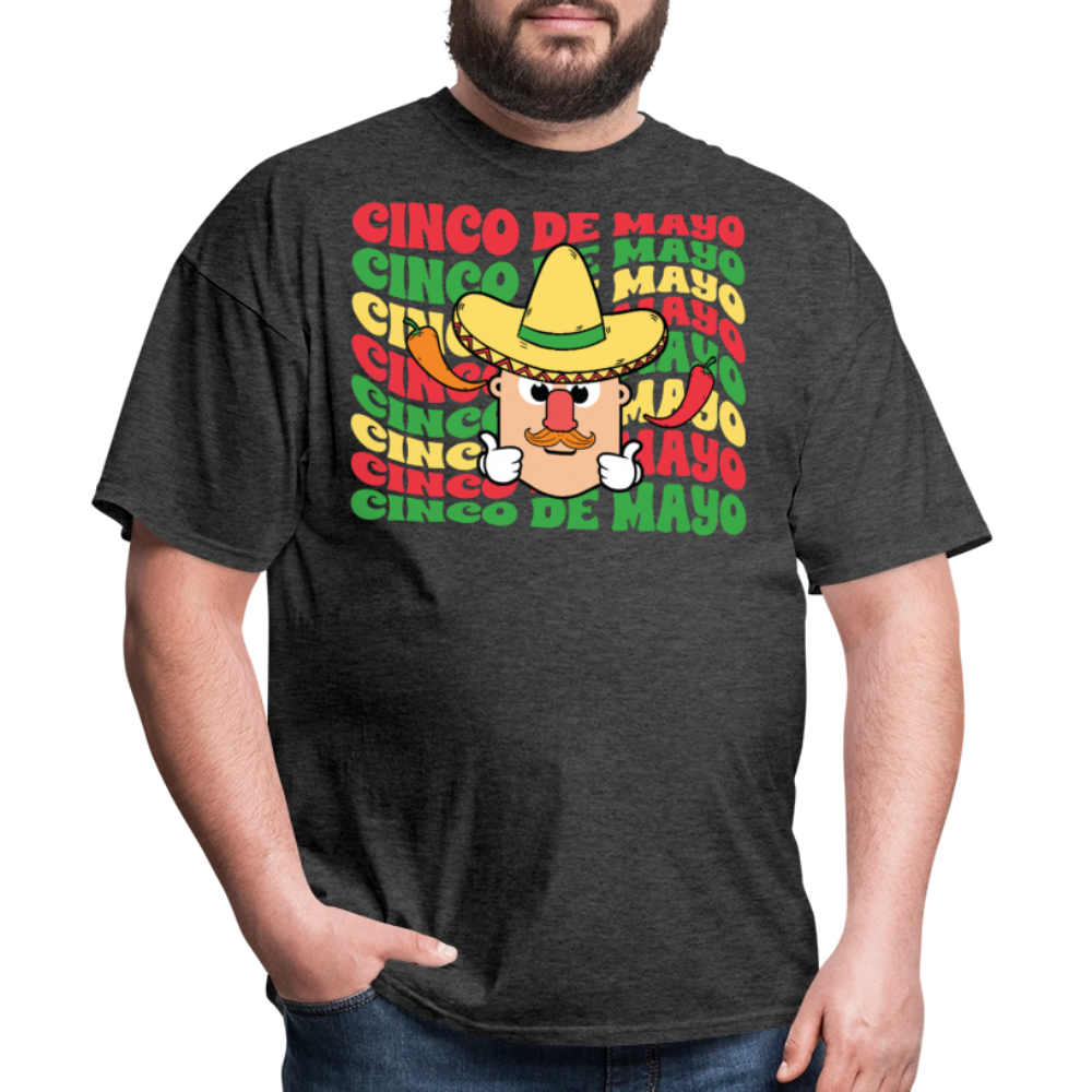 Cinco De Mayo Fiesta Tee Funny Mexican Party T-shirt - heather black