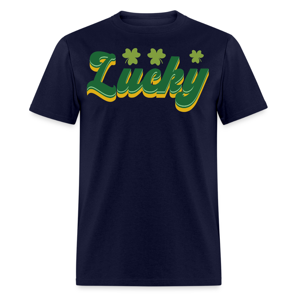 Green Shamrock Lucky Tee For St Patrick’s Day T-shirt - navy