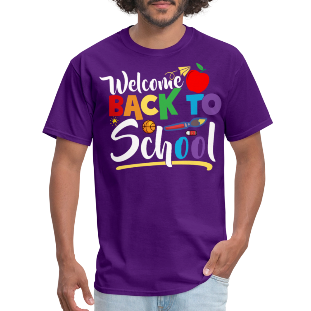 Welcome Back to School Shirt for Teachers First Day of school T-shirt - purple