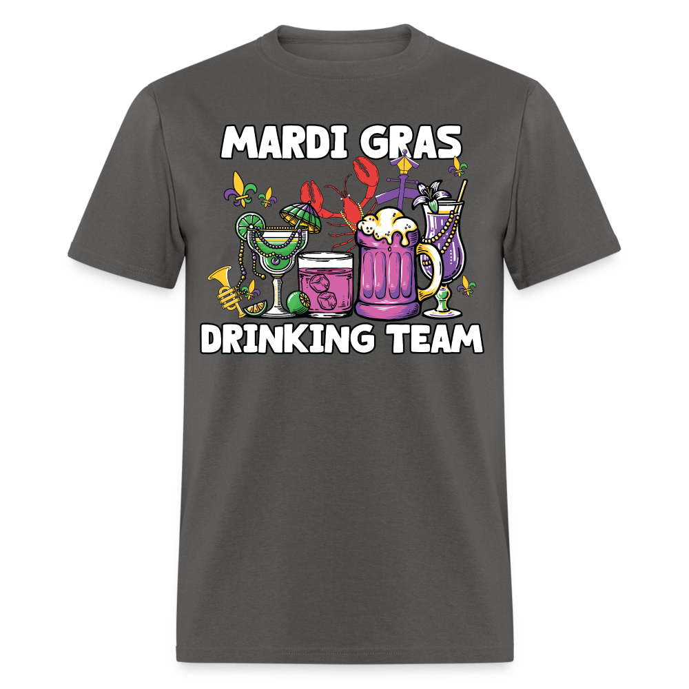 Beer And Cocktail Lover Mardi Gras Tee Mardi Gras Drinking Team T-shirt - charcoal