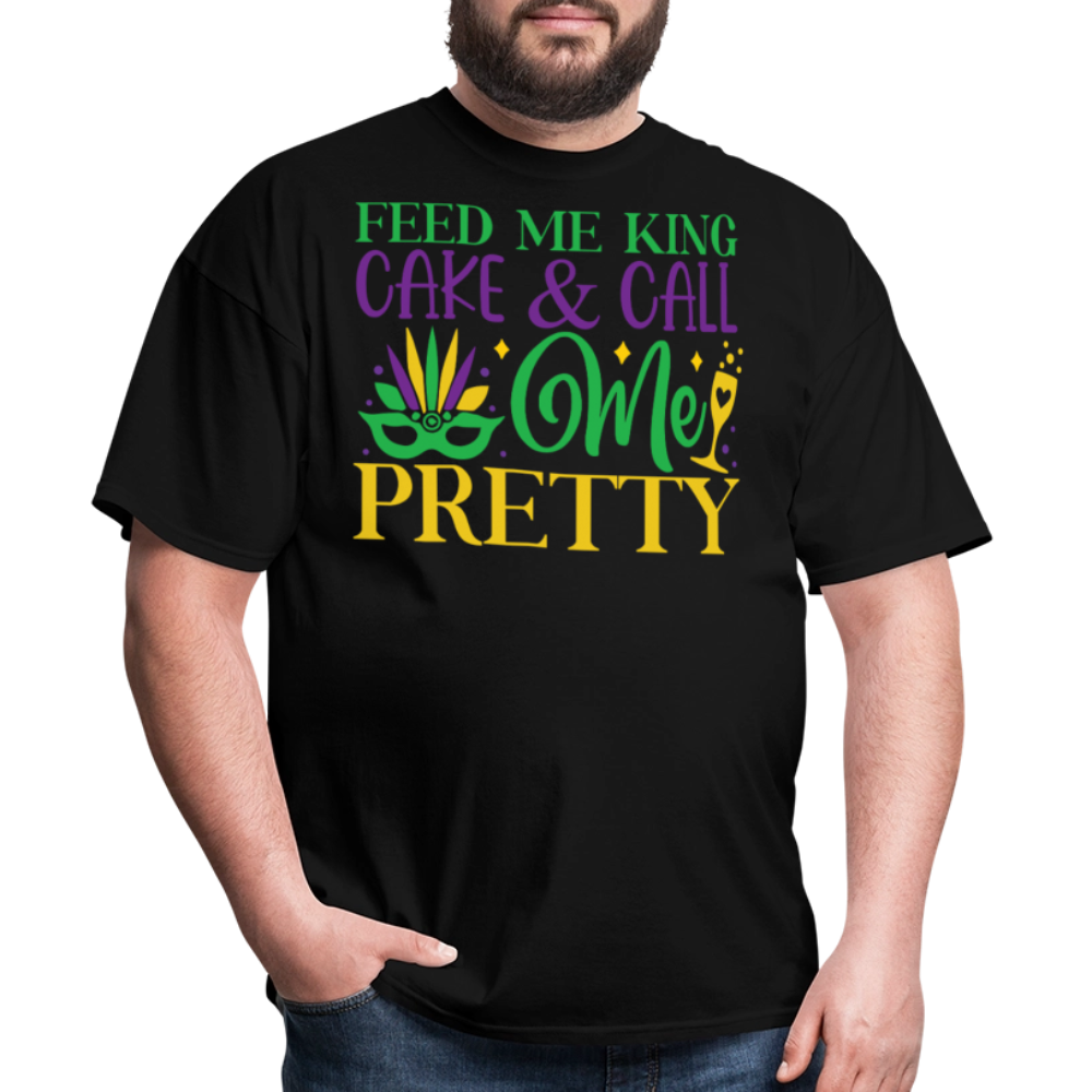 New Orleans Mardi Gras Tee Feed Me King Cake And Call Me Pretty T-shirt - black