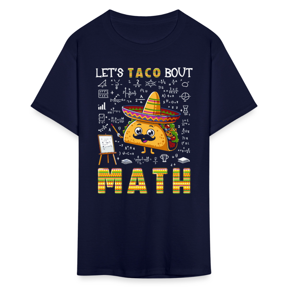 Funny Taco Math Shirt For Teachers Cute Kawaii Taco T-shirt - navy