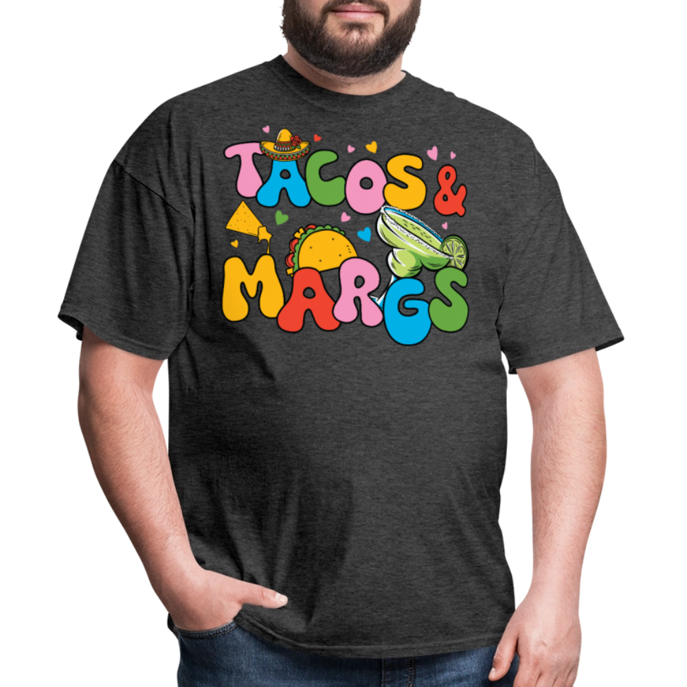 Funny Tacos And Margaritas Tee For Party Lovers T-shirt - heather black