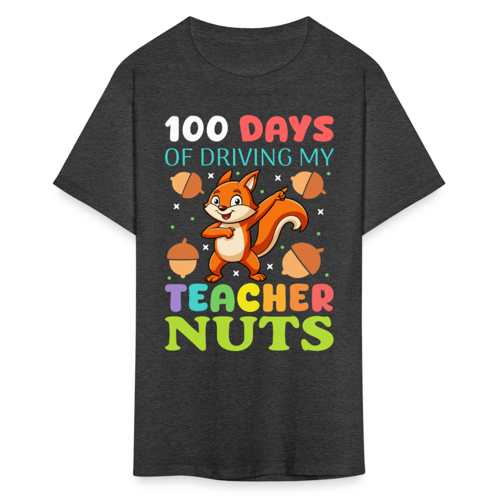 100 Days Of Driving My Teacher Crazy Shirt Funny School Teacher T-shirt - heather black