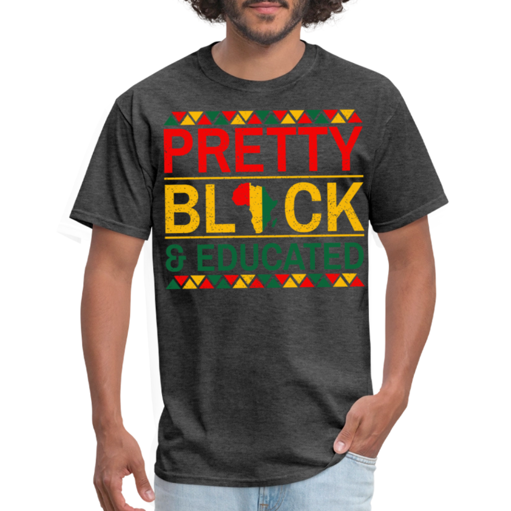 Educated Black Women Tee Pretty Black and Educated T-shirt - heather black