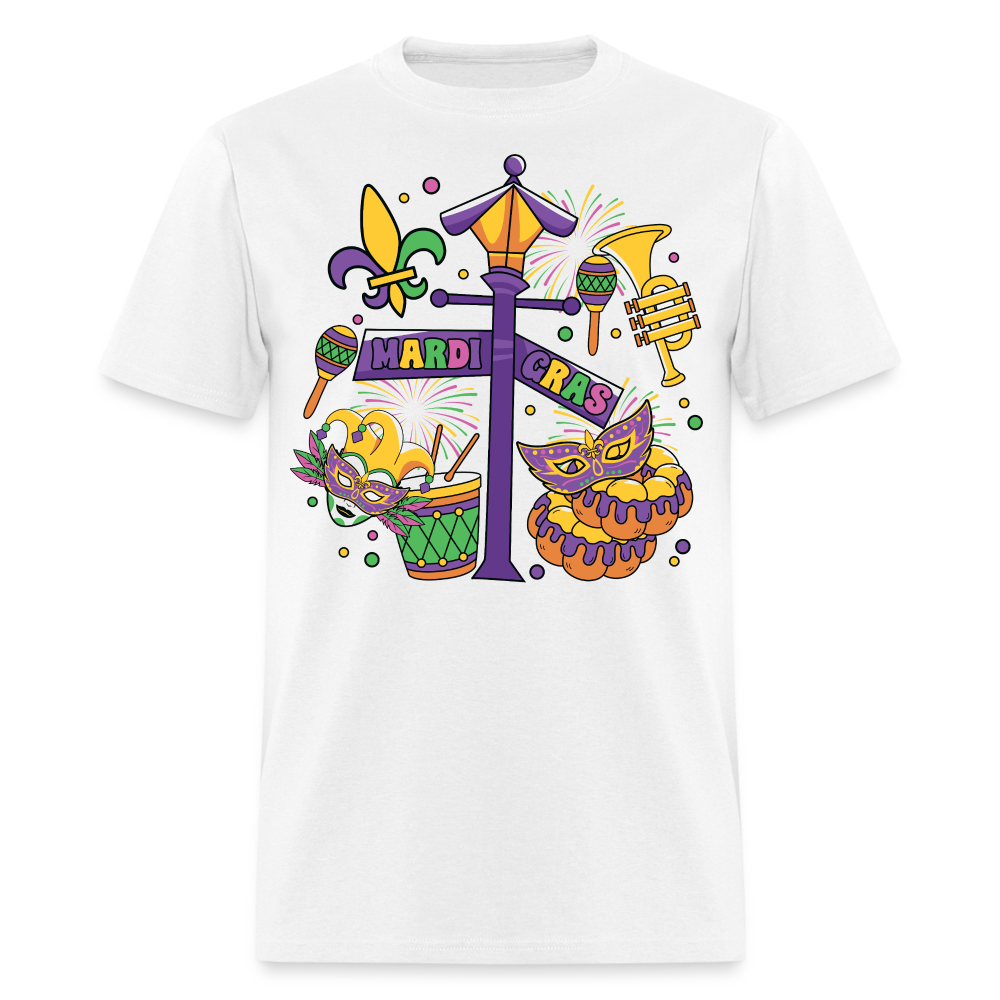 Funny And Festive Mardi Gras Outfit Mardi Gras Party T-Shirt - white