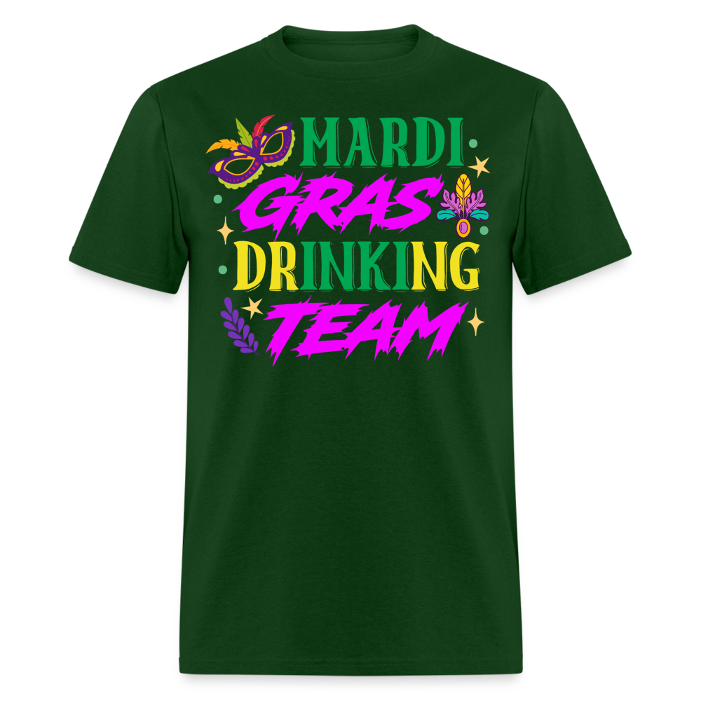 Funny Mardi Gras Party Tee Mardi Gras Drinking Team T-shirt - forest green