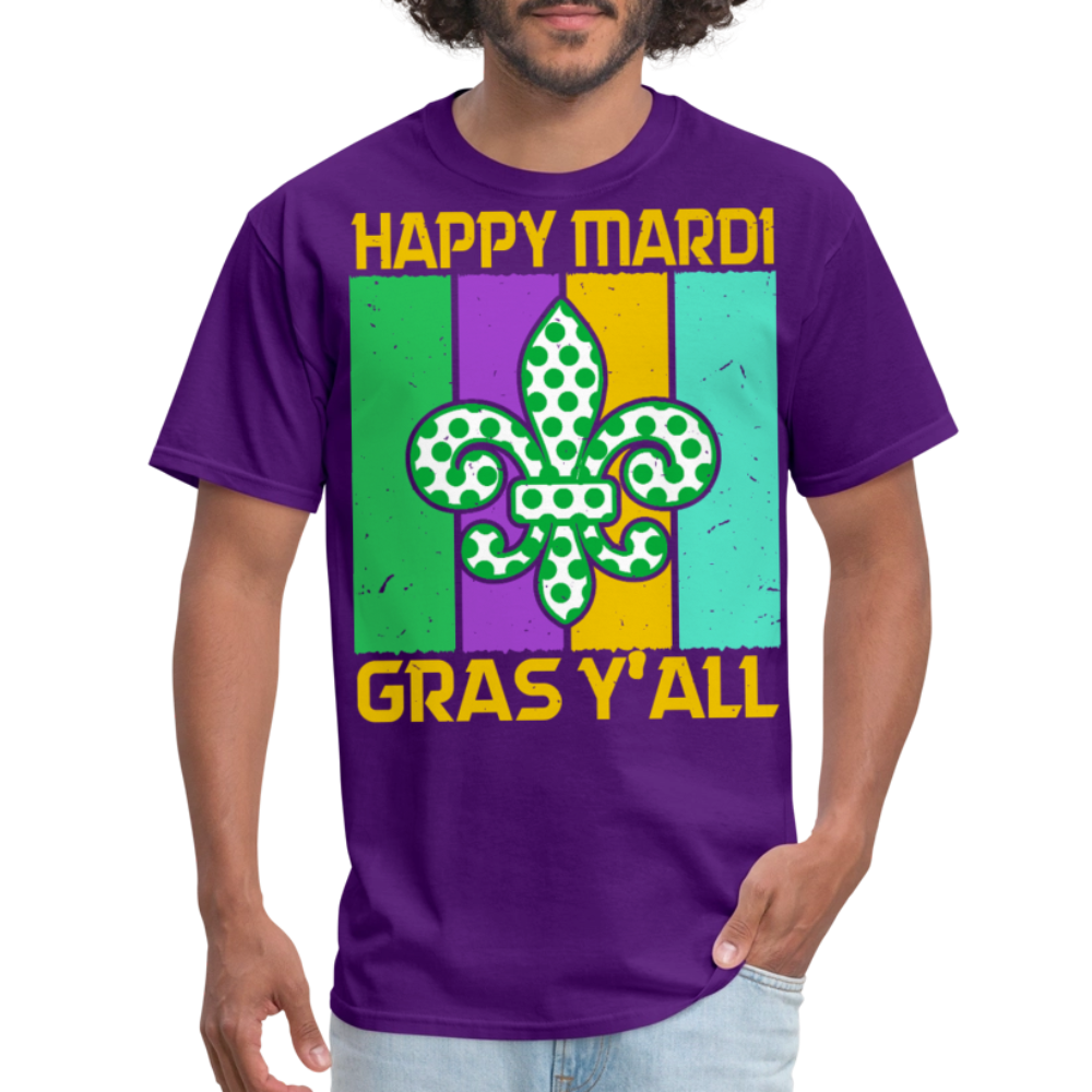 New Orleans Festival Tee Southern-style Mardi Gras Y’all T-shirt - purple