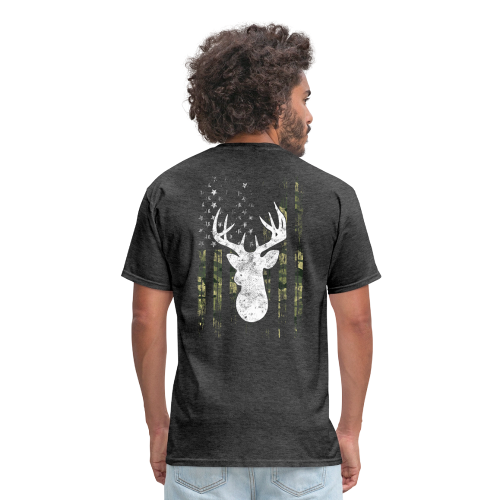 Camo American Flag USA Camouflage Unisex Classic T-Shirt - heather black