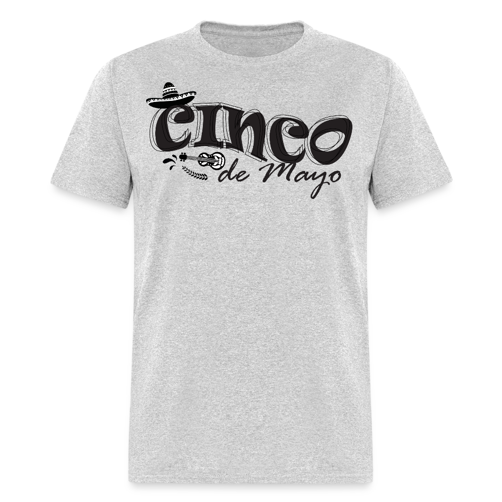 Funny Cinco de Mayo Graphic Tee Mexican Heritage Festival T-shirt - heather gray