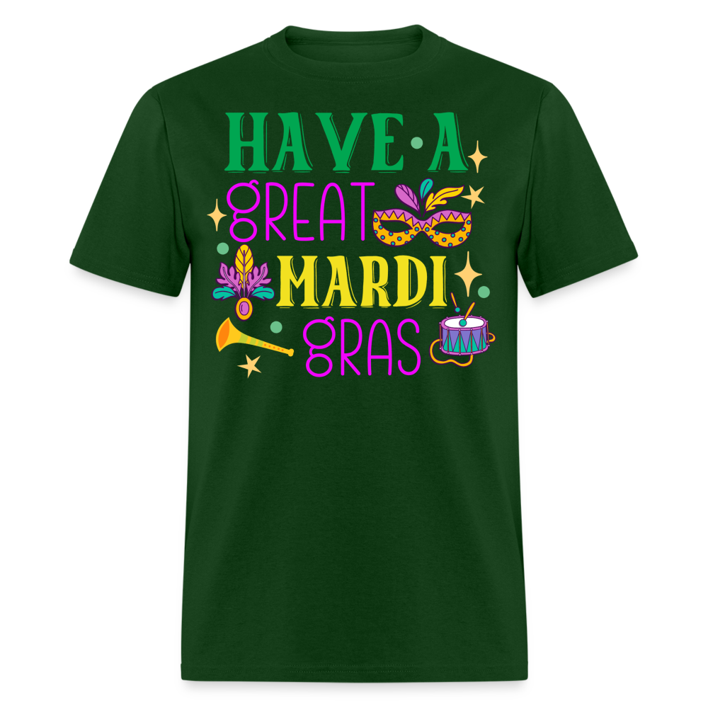 Louisiana Carnival Celebration Tee Have a great Mardi Gras T-shirt - forest green