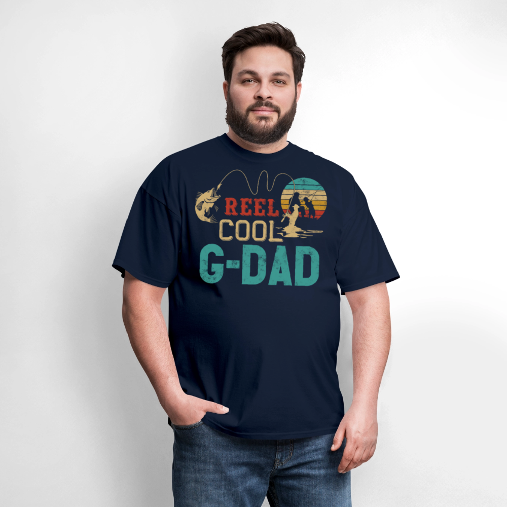Reel Cool Grandpa Fishing Gifts For Grandpas T-shirt - navy
