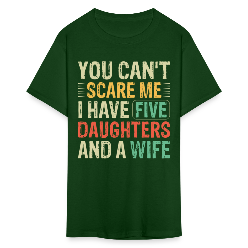 Best Father’s Day Gift For Dads With Multiple Daughters And A Wife T-shirt - forest green