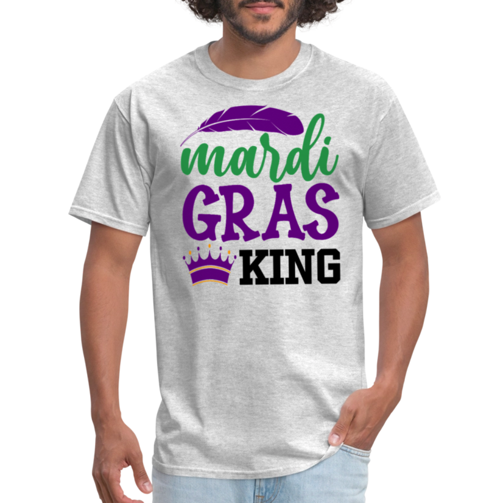 Mardi Gras King Shirt For Men Carnival Season T-shirt - heather gray