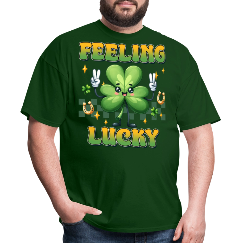 Feeling Lucky Irish Festival T-shirt - forest green