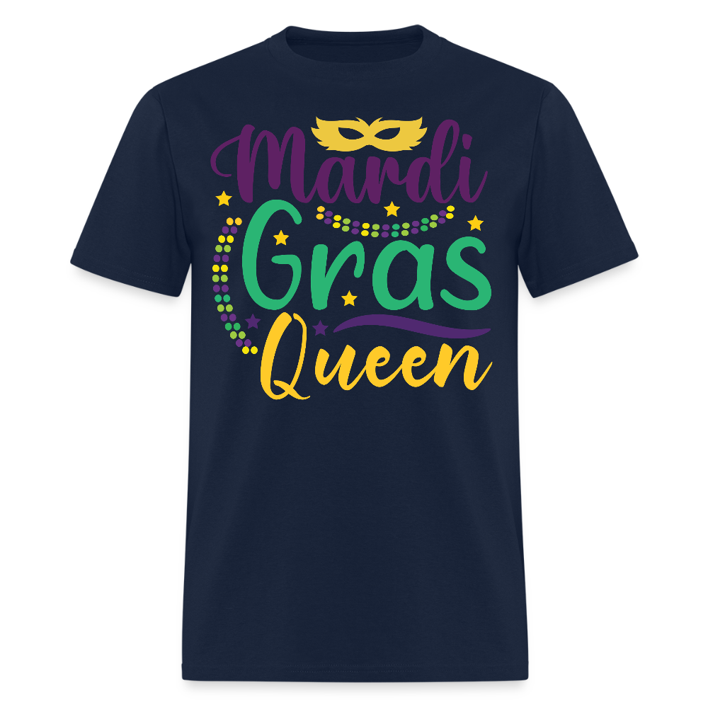 Mardi Gras Queen Tee For Women Masquerade Party T-shirt - navy