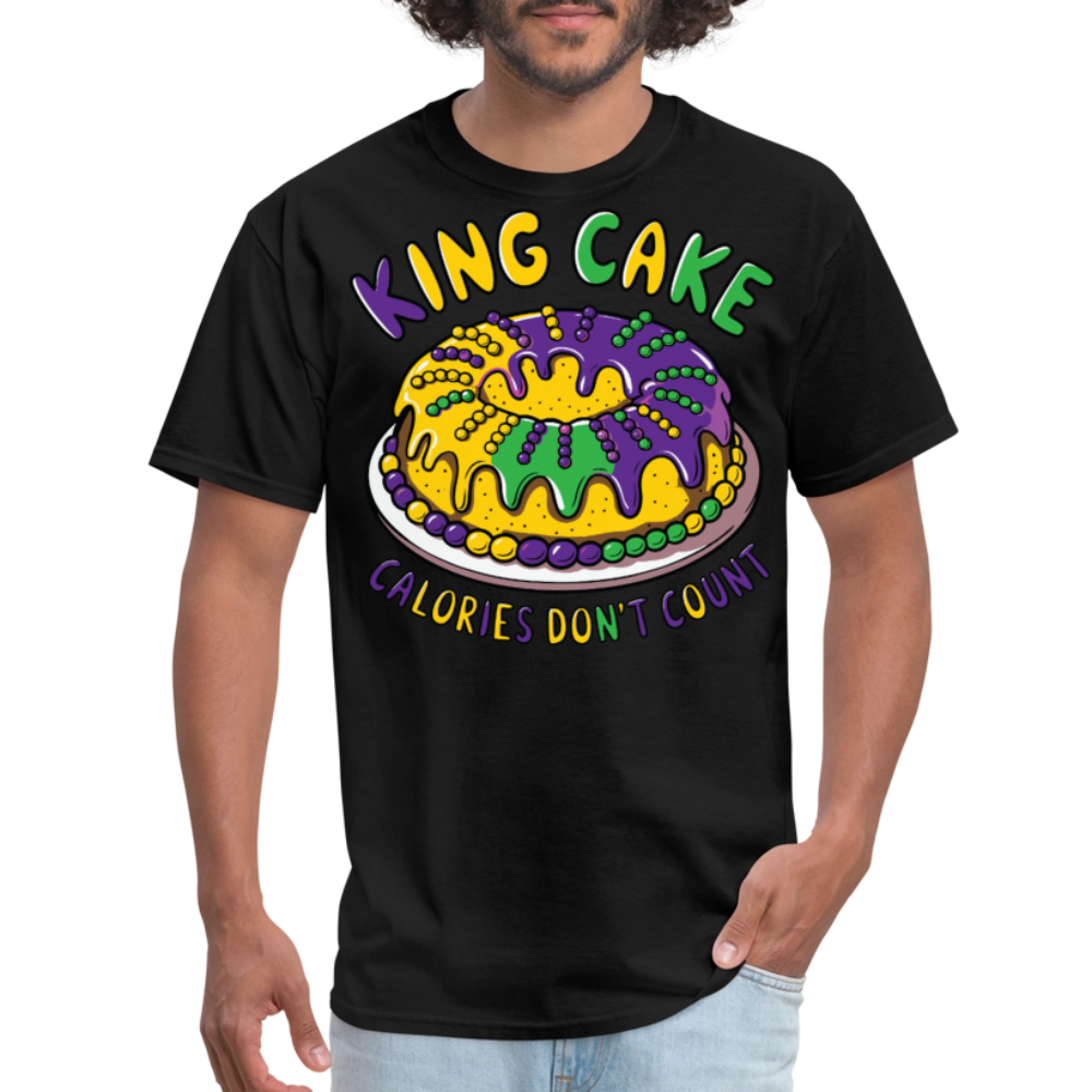 Fat Tuesday Celebration Mardi Gras King Cake T-shirt - black