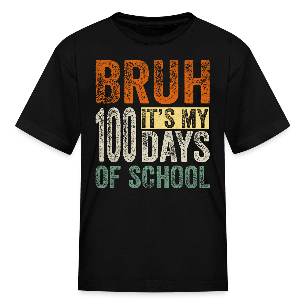 100 Days Of School Shirt For Kids School Milestone T-shirt - black