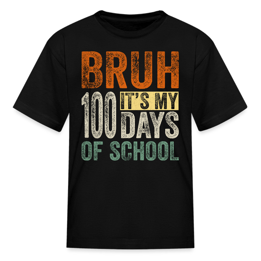 100 Days Of School Shirt For Kids School Milestone T-shirt - black