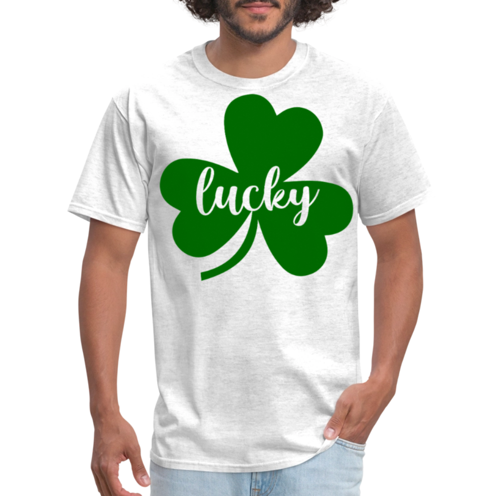 St Patrick’s Day Lucky Clover T-shirt - light heather gray