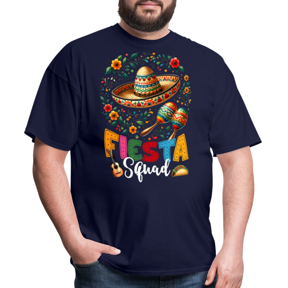 Fiesta Squad Matching Tee For Mexican Parties Cinco De Mayo T-shirt - navy