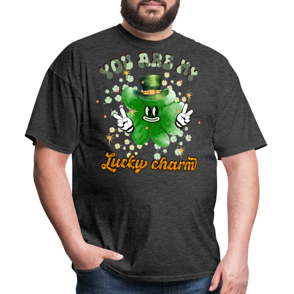 Funny St Patrick’s Day Lucky Charm T-Shirt - heather black