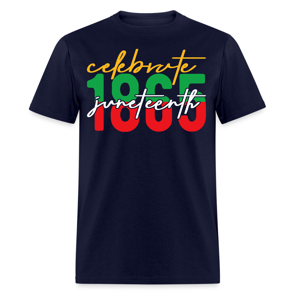 Juneteenth 1865 Celebration African American Pride T-shirt - navy