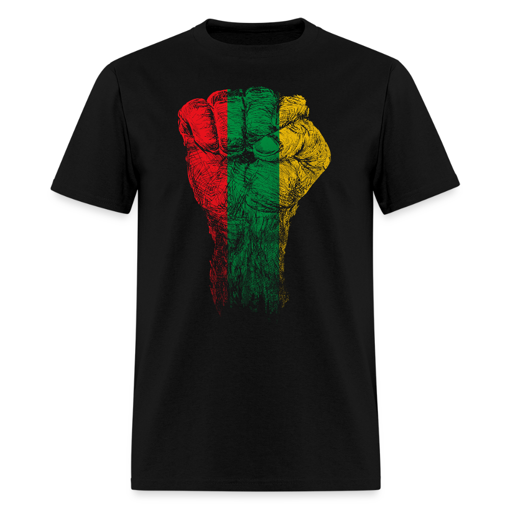 Pan African Pride Black Power Fist T-Shirt - black